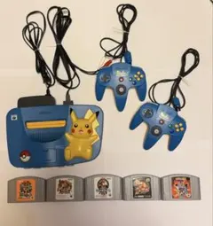 Nintendo 64 ピカチュウエディション 本体 カセットセット - メルカリ