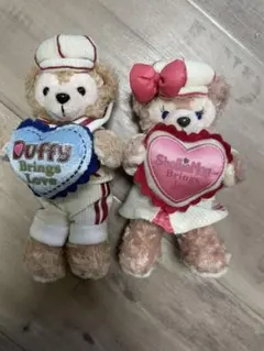 ダッフィー シェリーメイ ぬいば バレンタイン ぬいぐるみバッジ