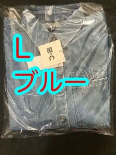 ユニクロC デニムリラックスシャツジャケット BLUE ブルー Ｌ　ユニクロシー