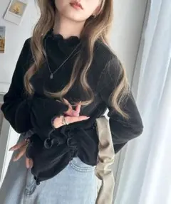 クラシカルエルフ　キャンディー スリーブ プリーツ メロー トップス