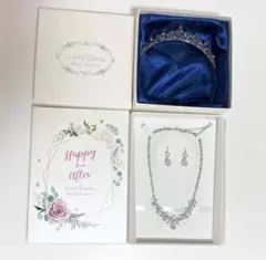 美品 LoveTiara ティアラ ピアス ネックレス 3点セット シルバー