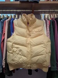 90s old GAP ダウンベスト 黄色 M