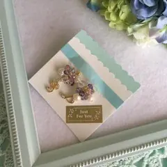 ト音記号&八分音符チャーム♬イヤリング