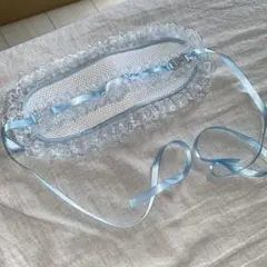 ヘッドドレス サブカル メッシュ 水色