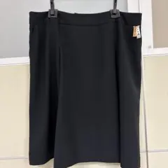 Folk 事務服 ひざ丈スカート ブラック 無地　19号