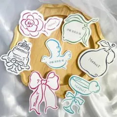 席札　イラスト　ウェディング　披露宴　結婚式　リボン