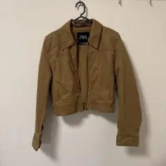 ZARA ブラウン クロップドジャケット