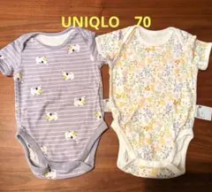 ユニクロ　ベビー半袖肌着　ロンパース　70cm 2点セット