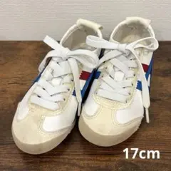 Onitsuka Tiger スニーカー ホワイト/ブルー/レッド 17cm