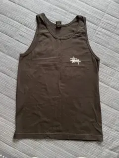 Stussy ブラックタンクトップ S
