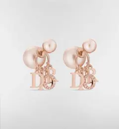 大好評✧Dior ディオール ロゴ付きピアス 真珠