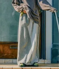 タグ付　ニコアンド　MODE NORM COREリメイク風マキシデニムスカート