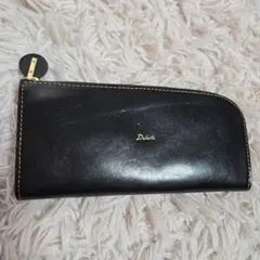 【美品】DAKOTA ダコタ リリーヴォ 七宝柄 ギャルソン長財布 ブラック 黒 Dakota（ダコタ） 長財布 かぶせ ギャルソン ボックス型小銭入れ