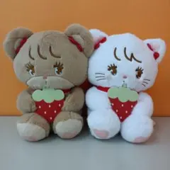 タグ付 mikko illustrations いちごBIGぬいぐるみ 2点