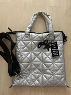 ベイフロー トートバッグ キルティング 2WAY シルバーのサムネイル