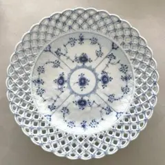 未使用近✨ロイヤルコペンハーゲン ブルーフルーテッド フルレース プレート 皿③ ブルーフルーテッド フルレース プレート 17cm|ロイヤル