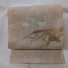 夏物八寸名古屋帯　ベージュ系のサムネイル