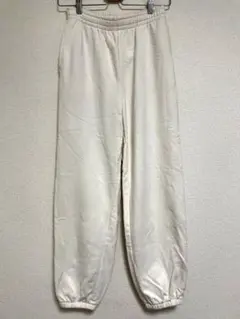 ユニクロ　スウェットパンツ　オフホワイト　レディース　M