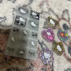 ハローキティ タイルシール　クリスタルシールおすそ分け