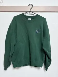 ダークグリーン スウェット フロント刺繍