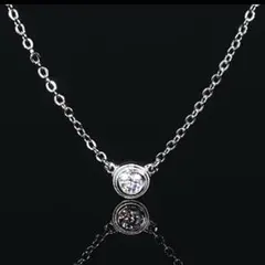 【証明書付き】最高級モアサナイト ネックレス 0.1ct S925刻印 3mmのサムネイル