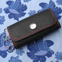 手縫い　牛革シボの４連キーケース☆ 本革手縫い