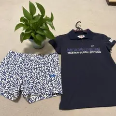 MARK & LONA ショットパンツ ネイビー、パーリーゲイツポロシャツ