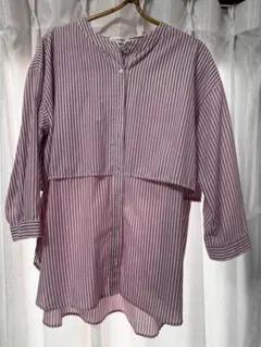 しまむら　L Lサイズ　レディース　ストライプシャツ