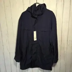 UNIQLO +J オーバーサイズフーデッドハーフコート ネイビー L
