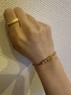 サンローラン　ブレスレット　バングル　リング　ゴールド　セットのサムネイル