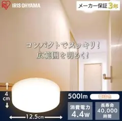 アイリスオーヤマ シーリングライト 小型 SCL5L-HL 電球色500lm