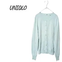 UNIQLO【M】 UVカットクルーネックカーディガン オフィスカジュアル 薄手