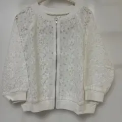 ★新品未使用　レース　ジップジャケット　白　五分袖　マタニティ⚪︎★のサムネイル
