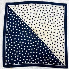 ジュンアシダ 大判 スカーフ エレガンスの分割 二重のポルカドット