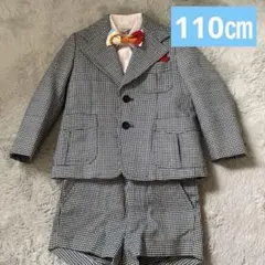 チェック柄スーツセット（ジャケット・ショートパンツ）110