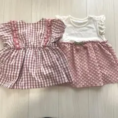 バースデイ　ママラク　ワンピース　カバーオール　70cm