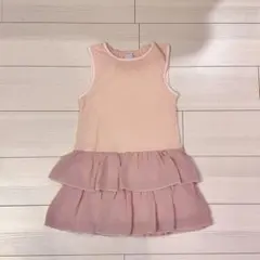 axes femme kids ワンピース 140 ピンクシフォン フリル女の子