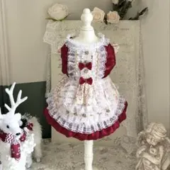 No.2080犬服　猫服　ハンドメイド　ワンピース　わんちゃん