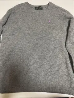 East Boy グレー Vネックセーター