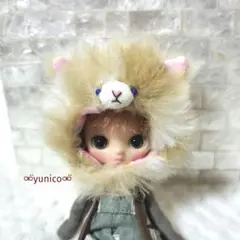 プチブライス ネコさんのかぶりもの 帽子 アウトフィット アイシードール