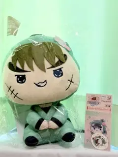 新*)様 もちぴこ一番くじ 中在家長次 BIGぬいぐるみ賞、ステッカー&クリアカ