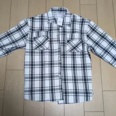 フラップポケットビッグシルエットツイードチェックシャツジャケット