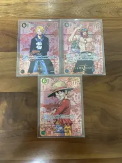 ワンピースカード レッドコミパラ ルフィ サボ エース 展示用