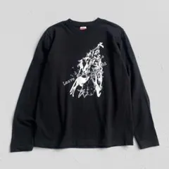 ユナイテッドアスレ♡馬プリント長袖カットソー　ロンT メンズ　黒　Sのサムネイル