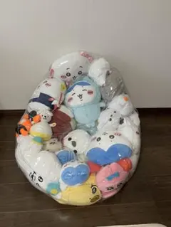 ぬいぐるみ収納 そのまま座れるソファー透明防水 楕円形