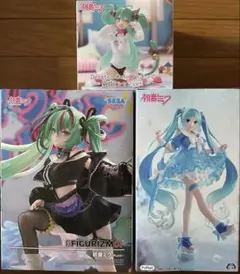 初音ミク フィギュア3種 猫耳Tシャツ Punk! レイニーダンス