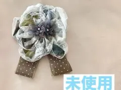 ⭐️レースの花ブローチ・ブルー系②