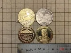 毛沢東 生誕125周年 十二支 干支 記念メダル 4枚/265-s348