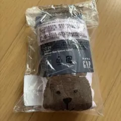 GAP くまさんケーブルニットタイツ　パープルヘザー　12-24m