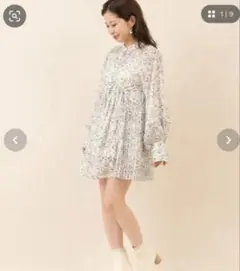 Chico 花柄シアーブラウス 長袖のサムネイル